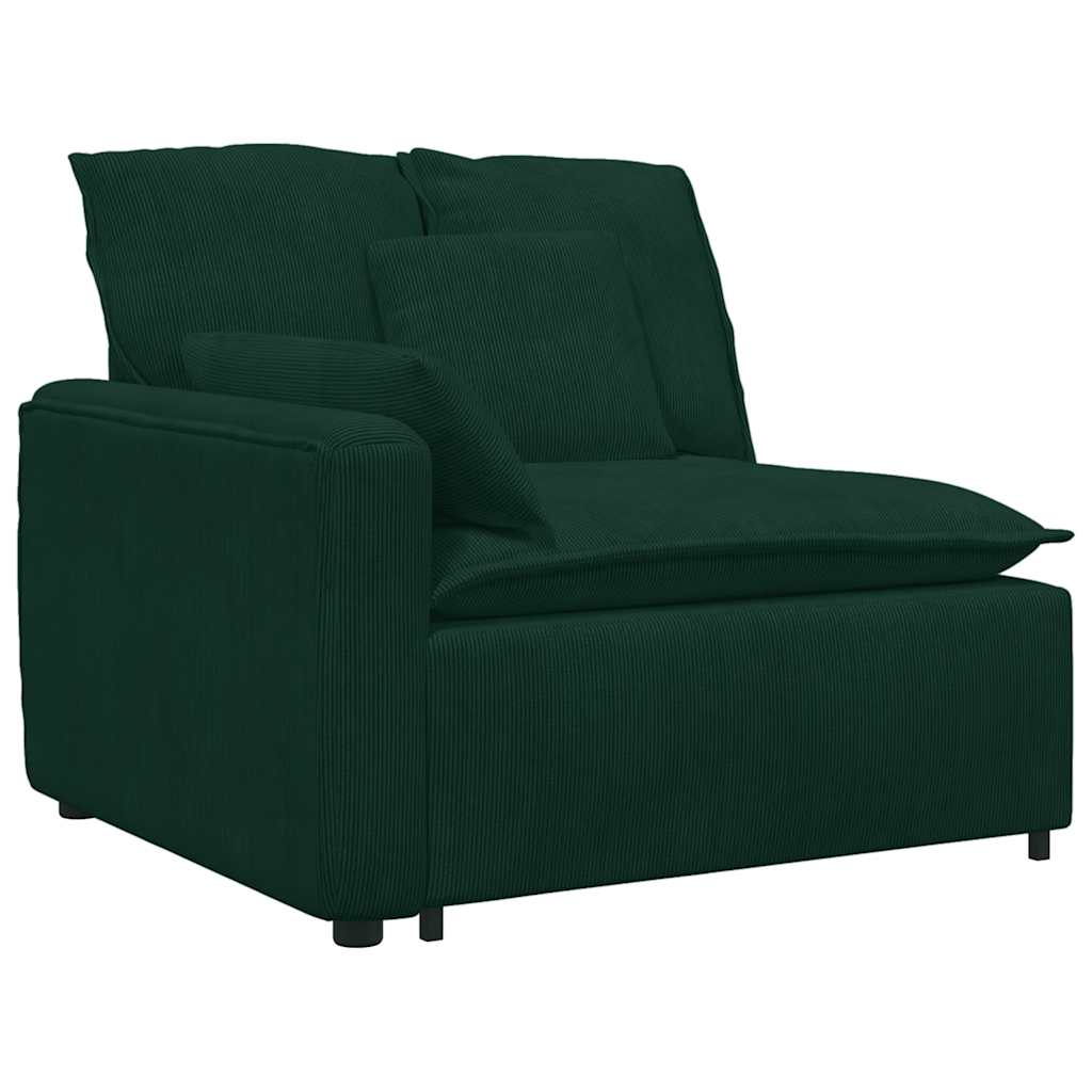 Modulares Sofa mit Kissen Samt Blau