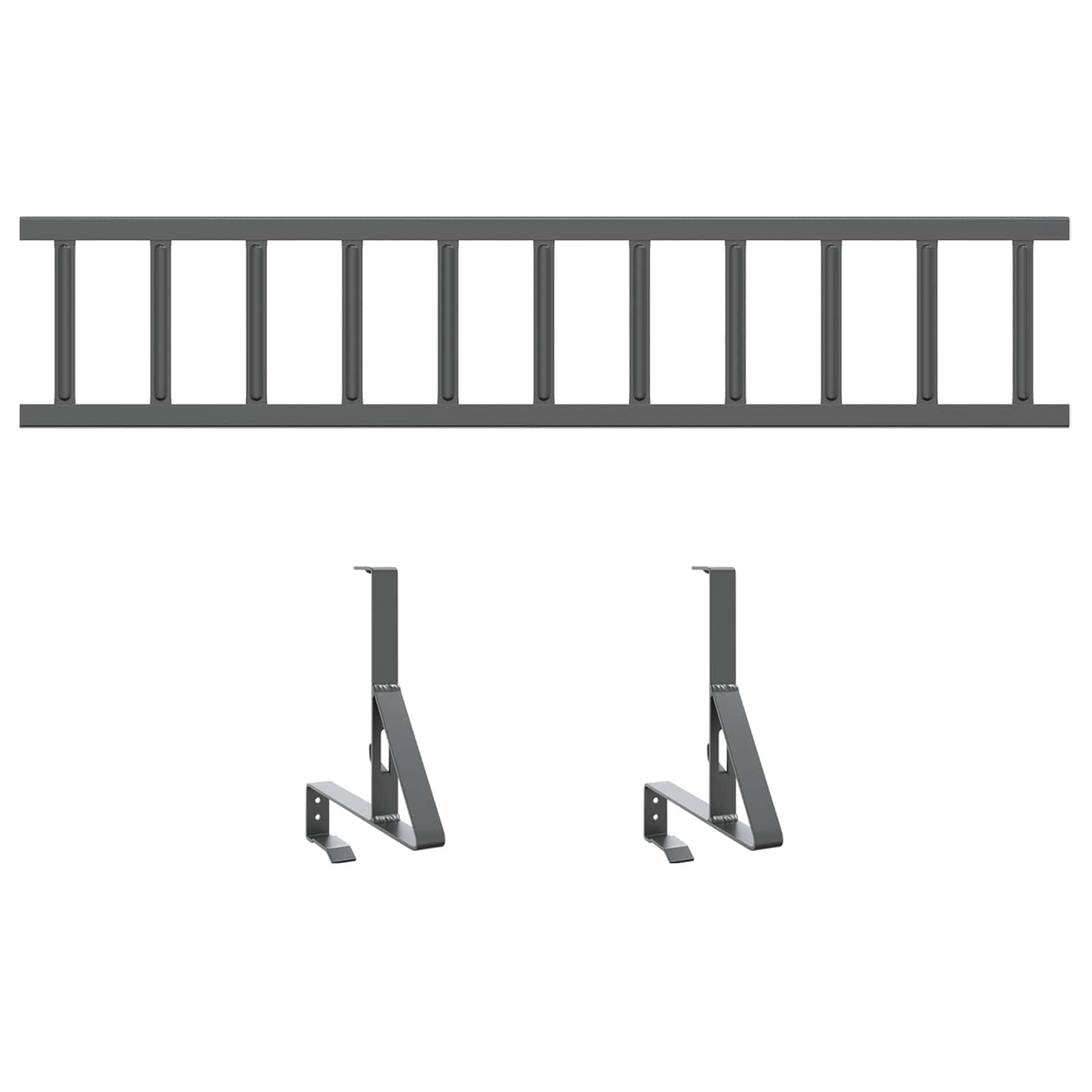 Dachschneeschild Anthrazit 100 x 29,5 x 34,5 cm Stahl
