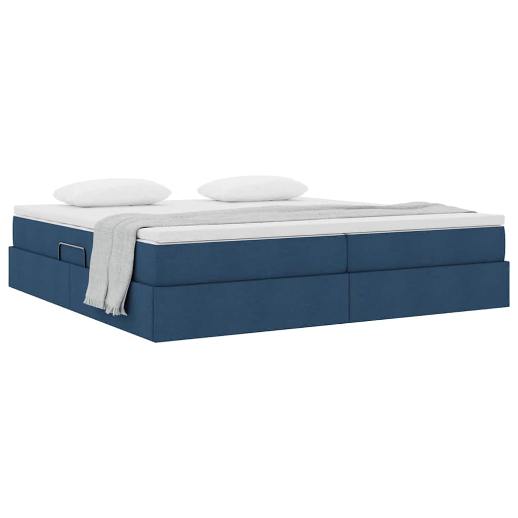 Aufbewahrungsbett mit Matratze Hellgrau 90 x 190 cm Polyester