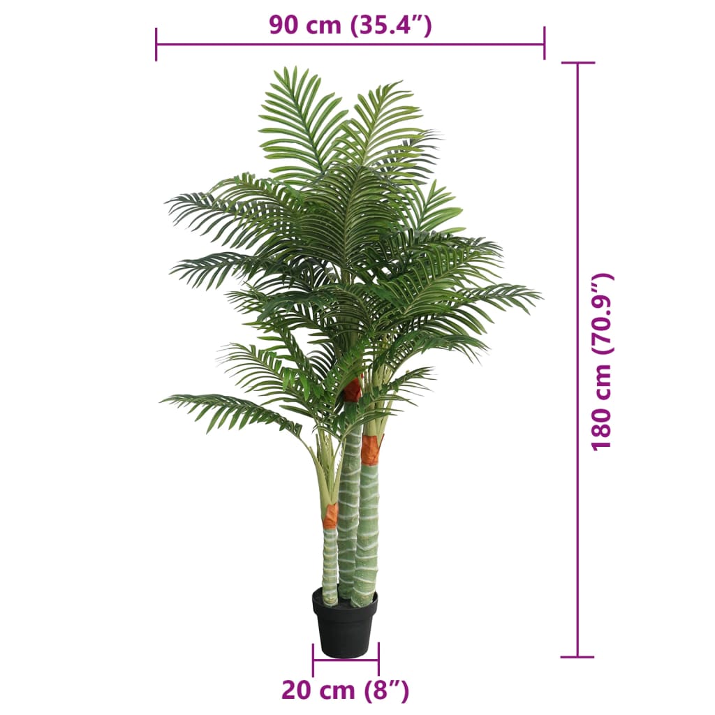Palme Künstlich mit 3 Stämmen Grün 120 cm PP