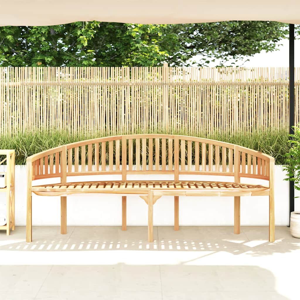 Bananenbank 180 cm Massivholz Teak