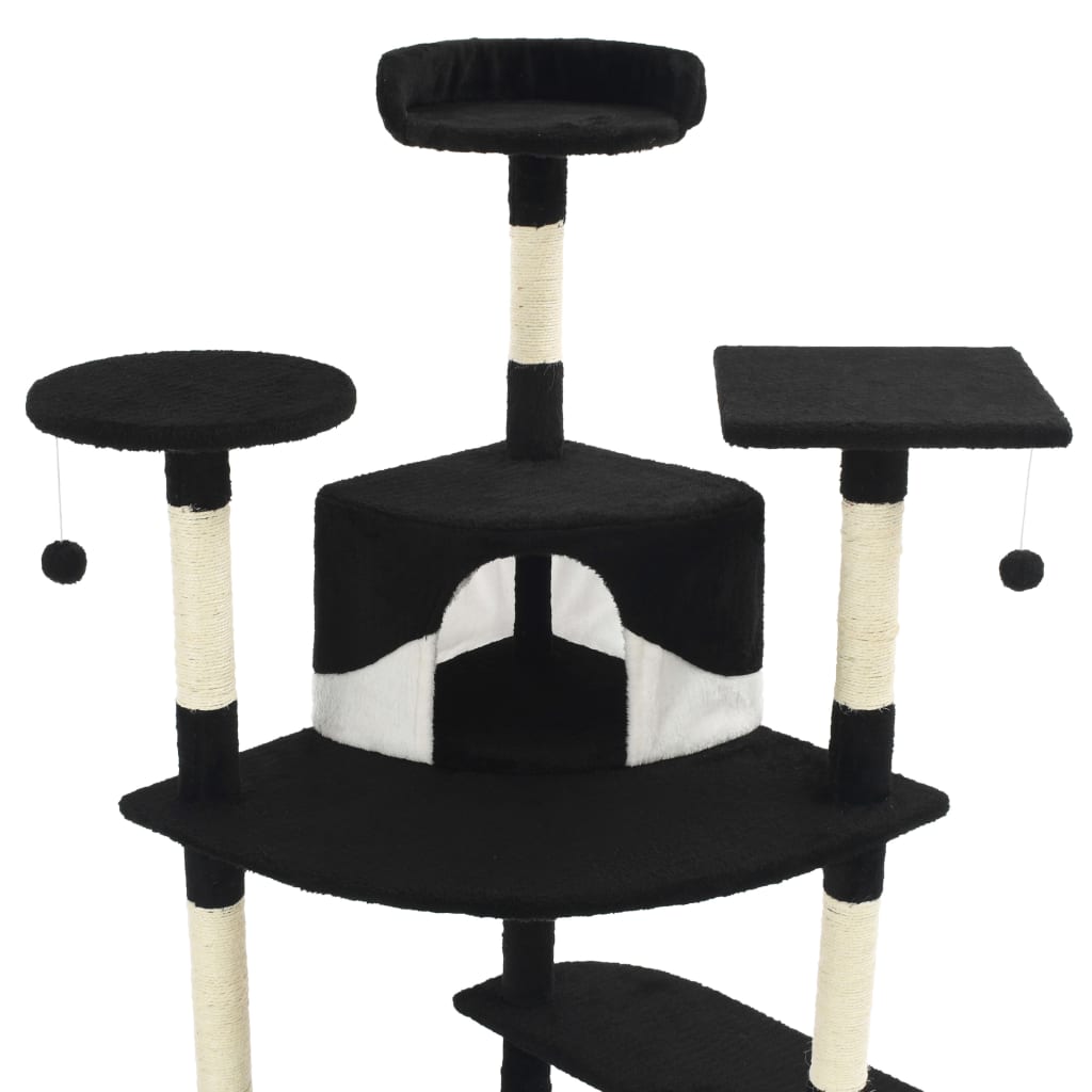 Katzen-Kratzbaum Sisal 203 cm Beige und Weiß