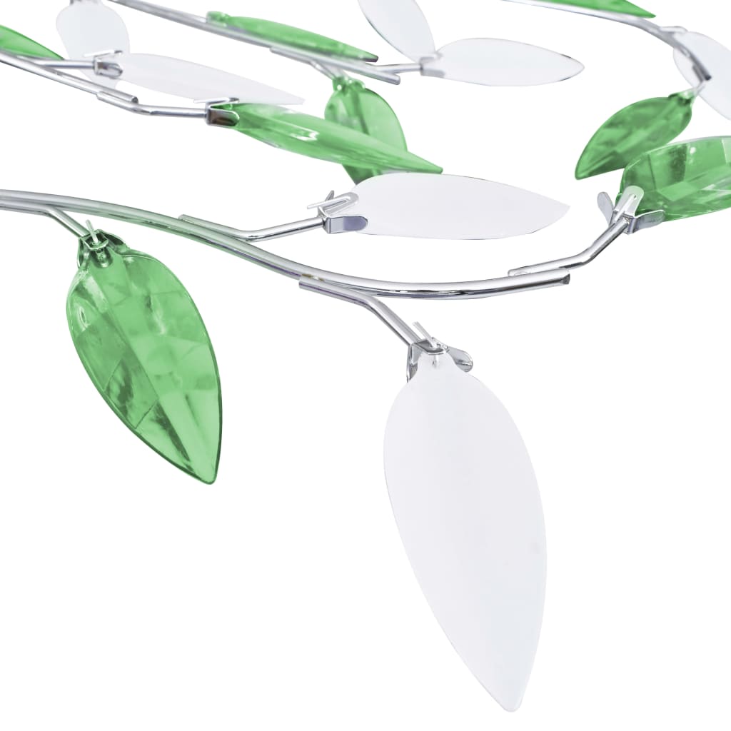 Deckenleuchte mit Acrylglas-Blätter für 5 x E14-Lampen Weiß
