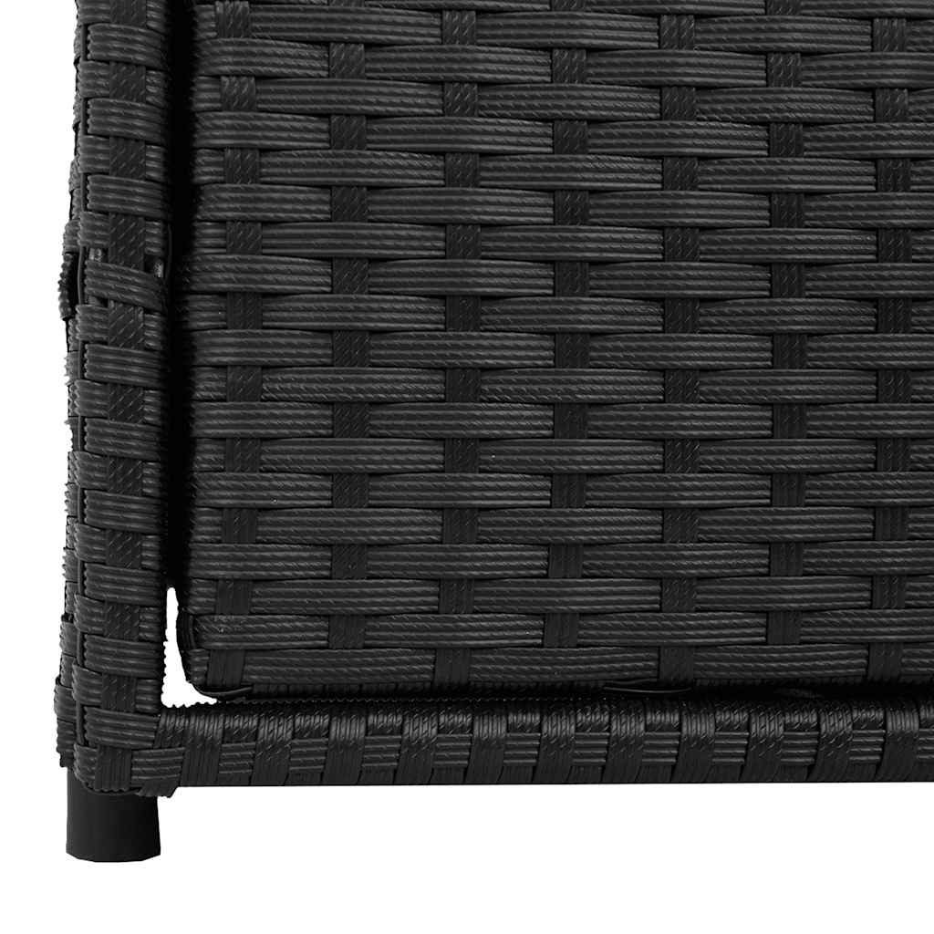 Gartenschrank Schwarz 55x59x80 cm Poly Rattan