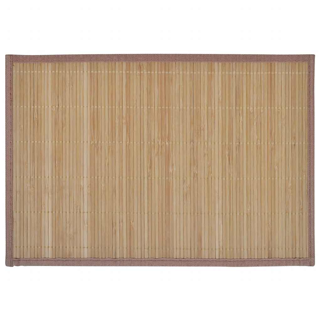 6 Bambus-Platzdeckchen 30 x 45 cm Natur