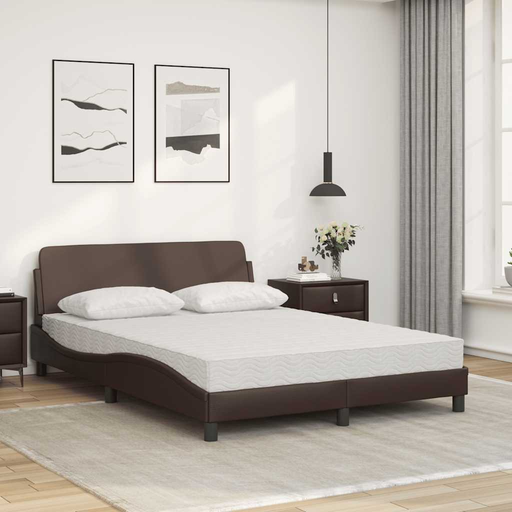 Bett mit Matratze "Dover" Schwarz 80x200 cm Kunstleder