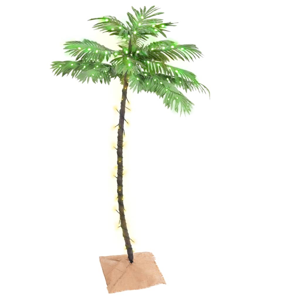 Künstliche Palme LED Warmweiß 72 LEDs 120 cm
