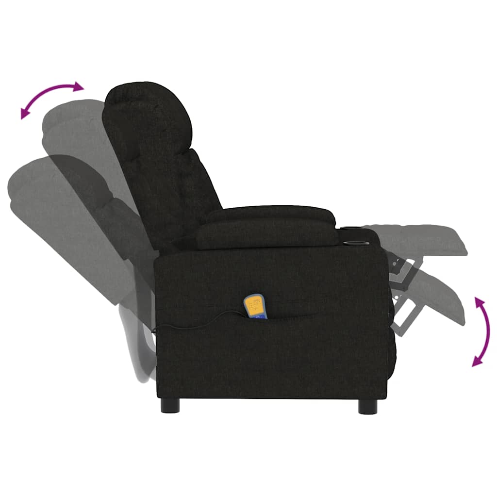 Massagesessel Hellgrau Stoff