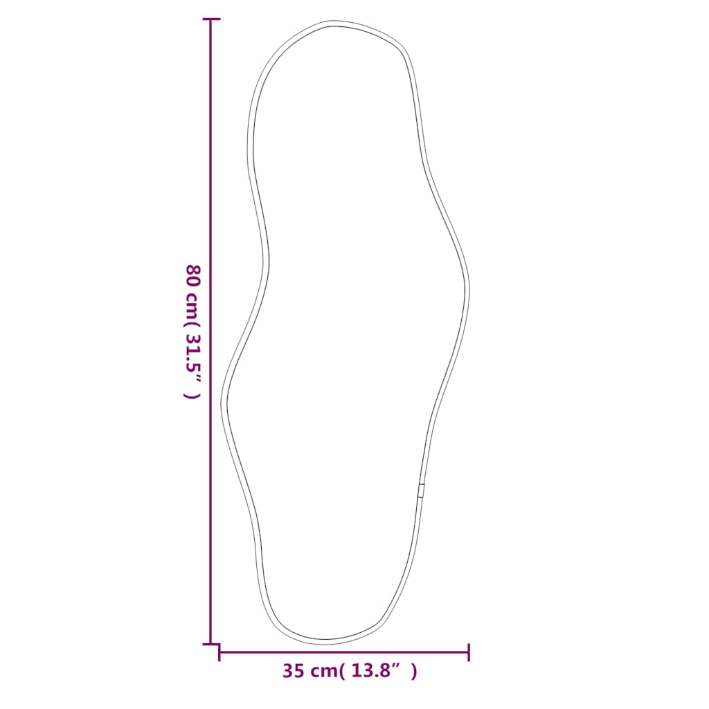 Wandspiegel Silbern 100x45 cm