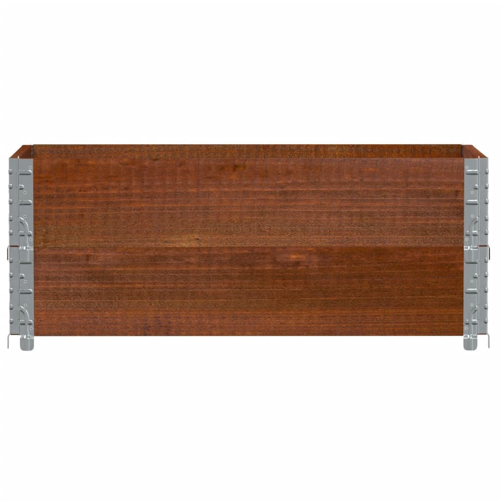 Paletten-Aufsatzrahmen Schwarz 80x60 cm Massivholz Kiefer