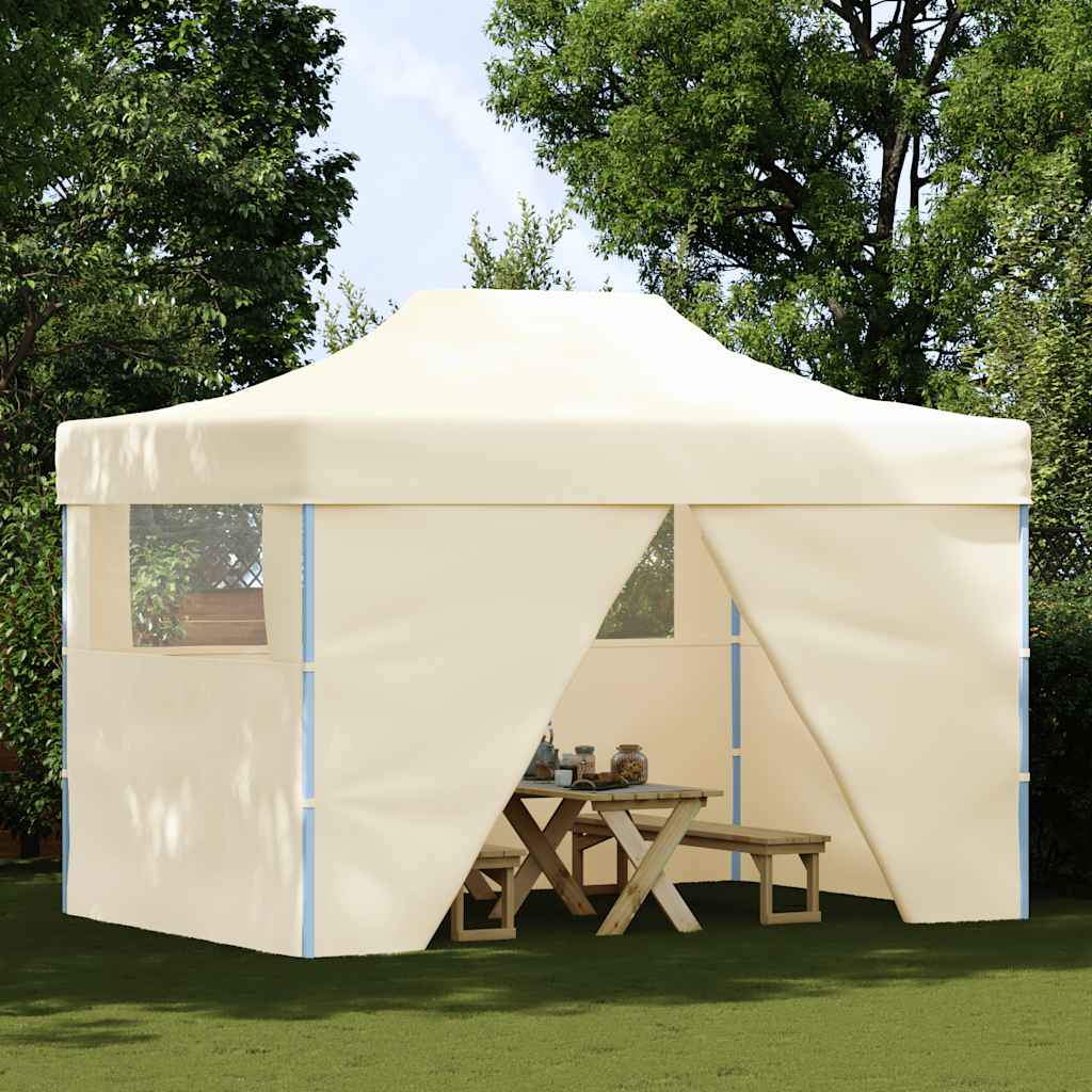 Faltzelt Pop-Up mit 4 Seitenteilen 3x4,5 m Blau