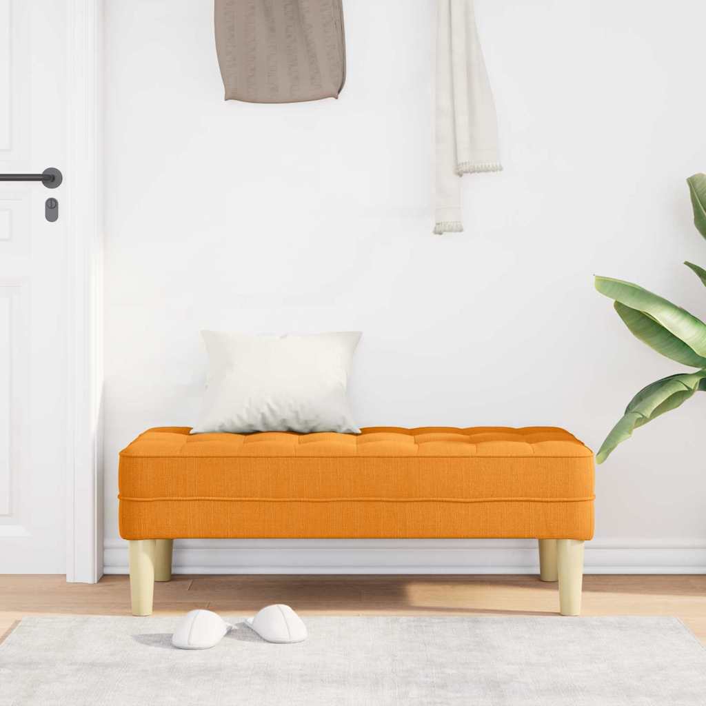 Bank mit Kissen Hellgrau 113 x 57 x 39 cm Stoff