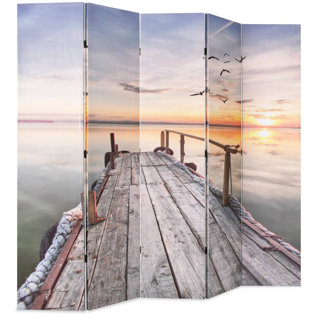 Raumteiler klappbar 120 x 170 cm See mit Steg