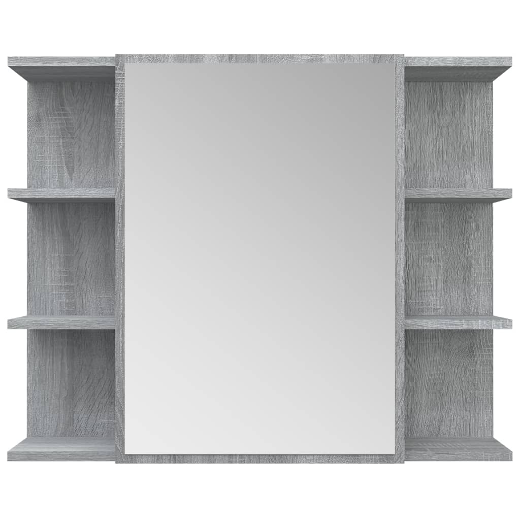 Bad-Spiegelschrank Weiß 80x20,5x64 cm Holzwerkstoff