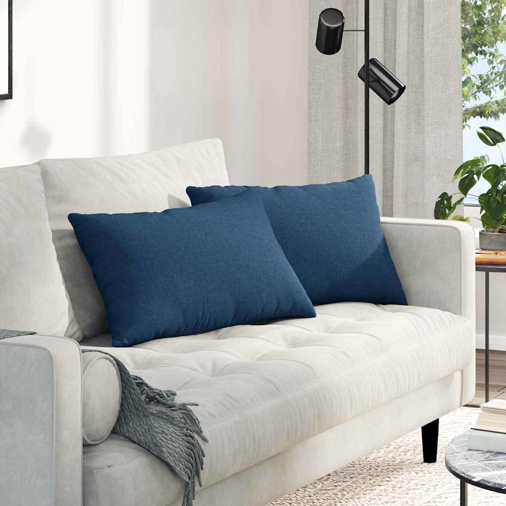 Sofakissen 2 pcs Hellgrau 50 x 30 cm Stoff