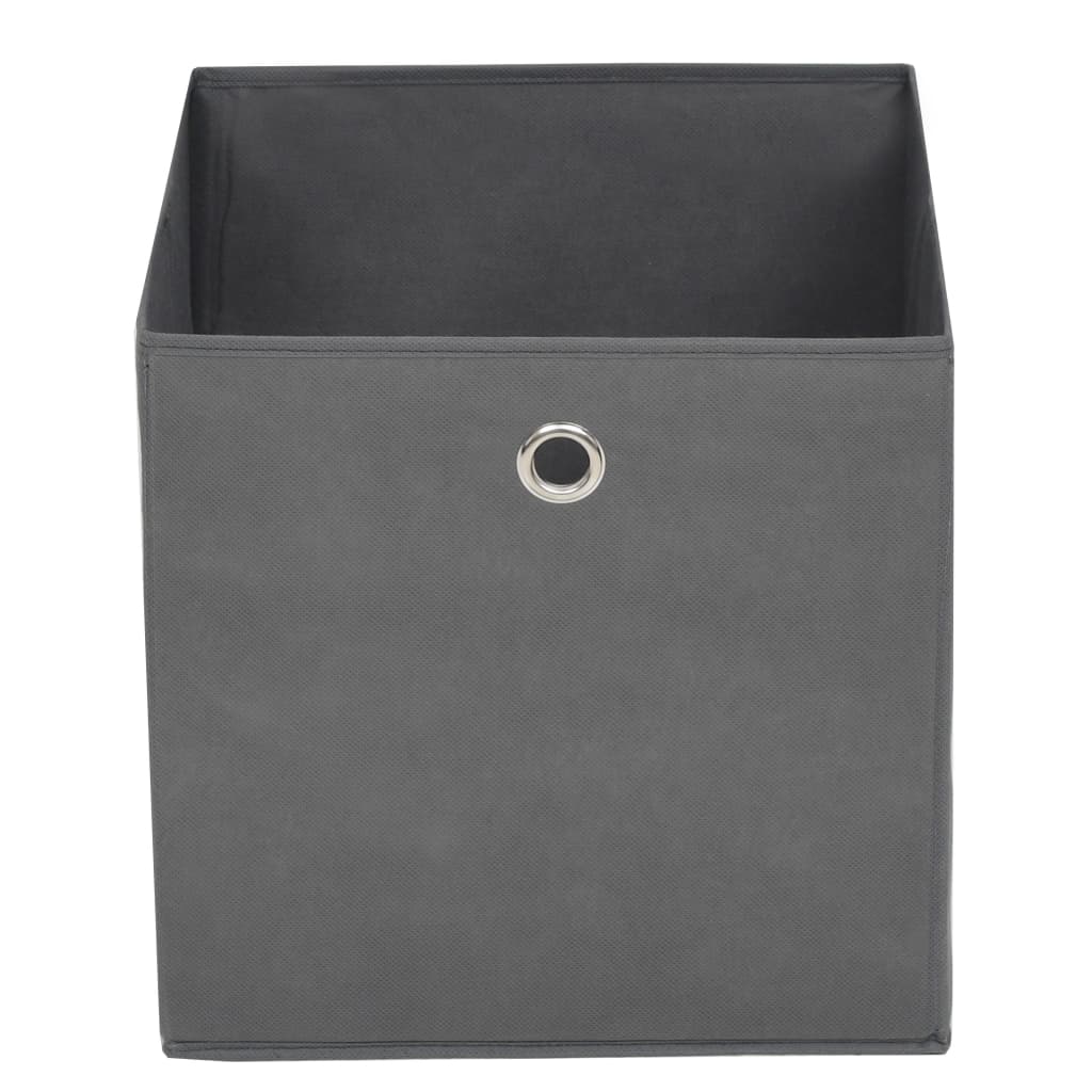 Aufbewahrungsboxen mit Deckeln 10 Stk. 28x28x28 cm Schwarz