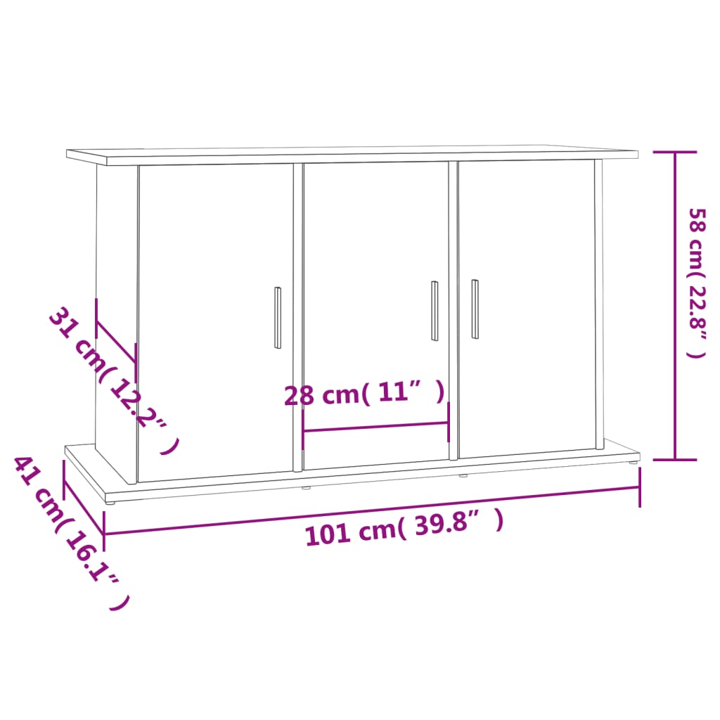 Aquariumständer Weiß 81x36x73 cm Holzwerkstoff