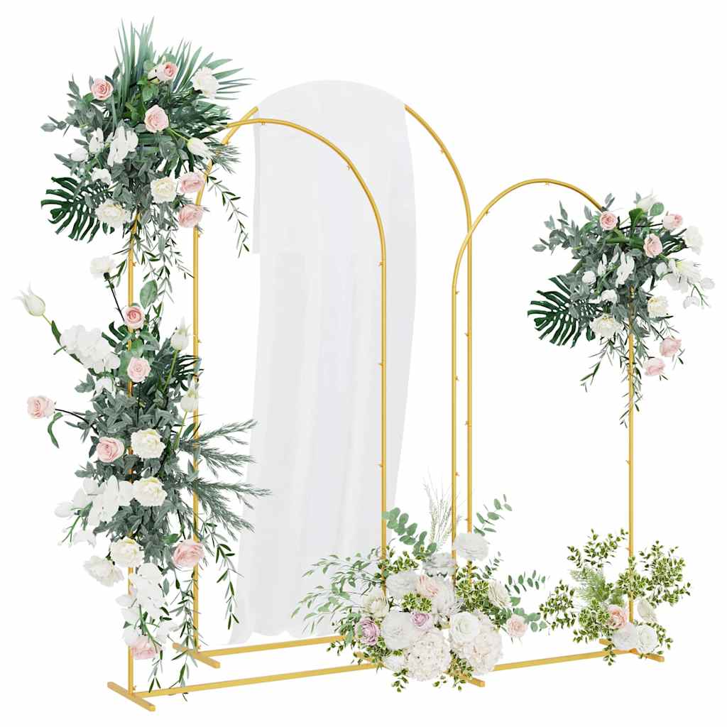 Hochzeitsbogen 3 pcs Weiß Stahl