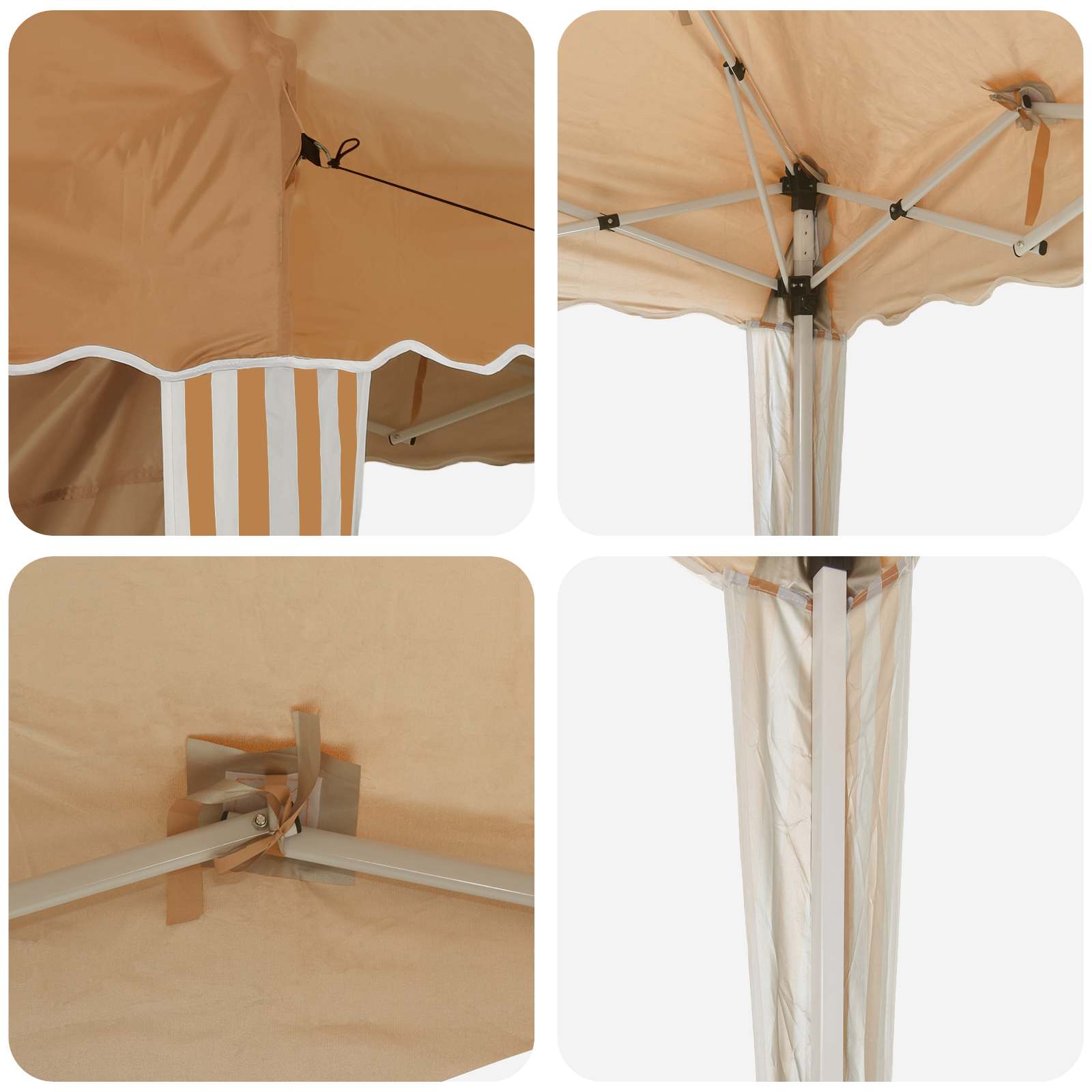Pop-up Partyzelt 575 x 290 x 245 cm Creme