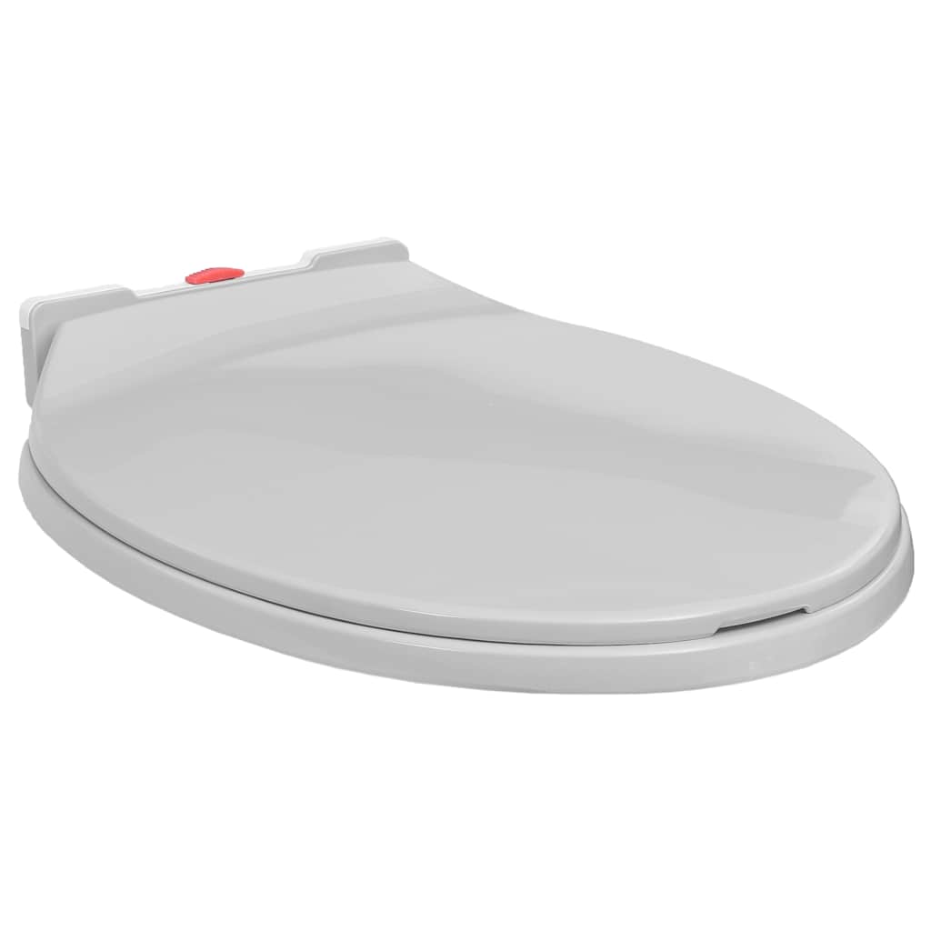 Toilettensitz mit Absenkautomatik Hellgrau Oval