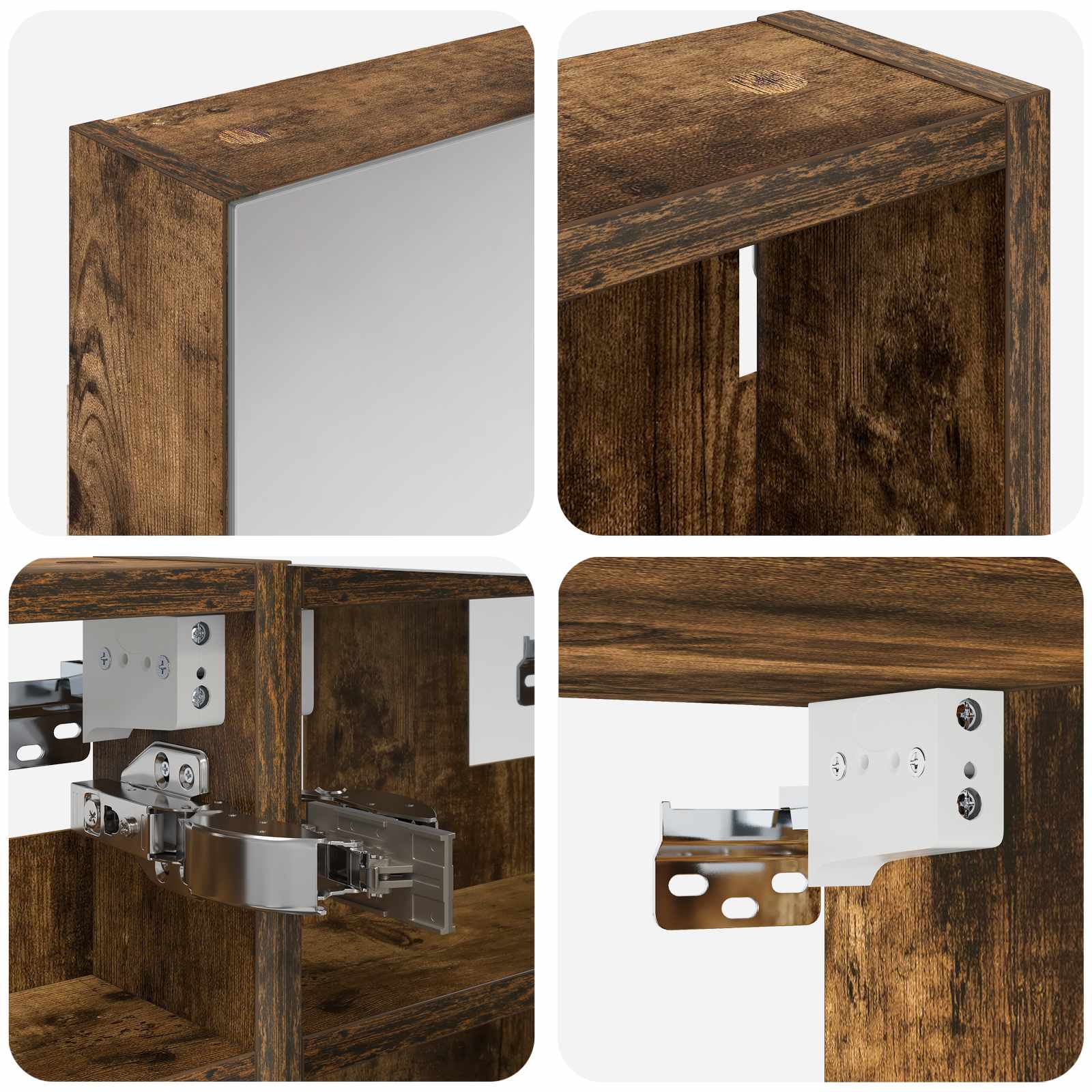 Badezimmerschrank-Set 3 pcs 80 x 10,5 x 50 cm Holzwerkstoff