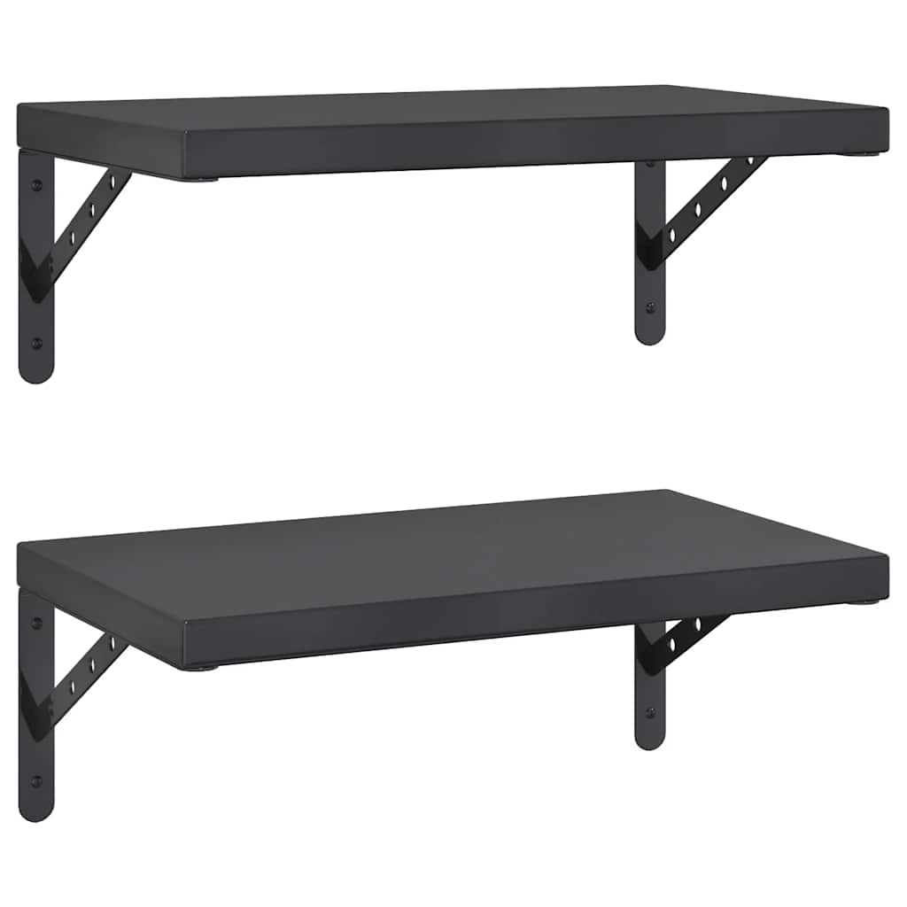Wandregale 2 Stk. 100x40 cm Silbern Edelstahl