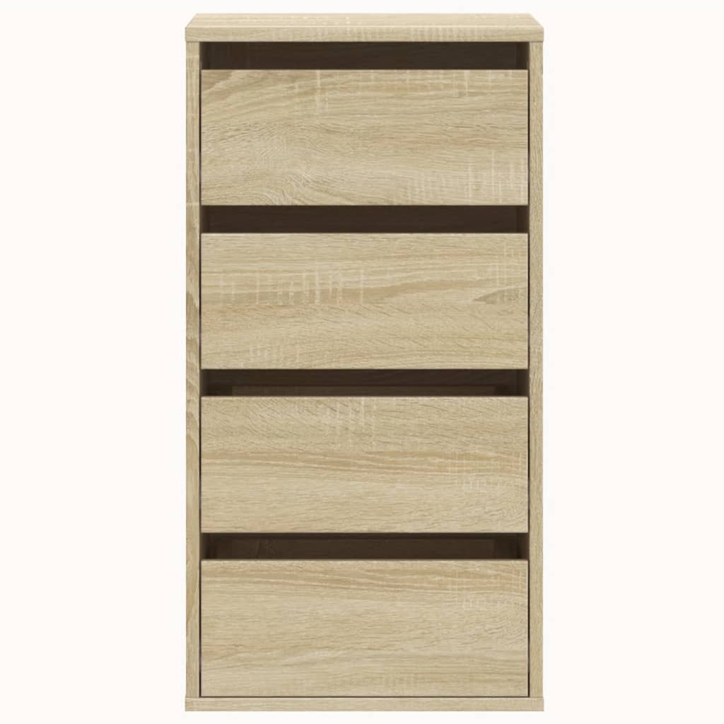 Schubladenschrank Schwarz Eichen-Optik 41 x 40 x 58 cm