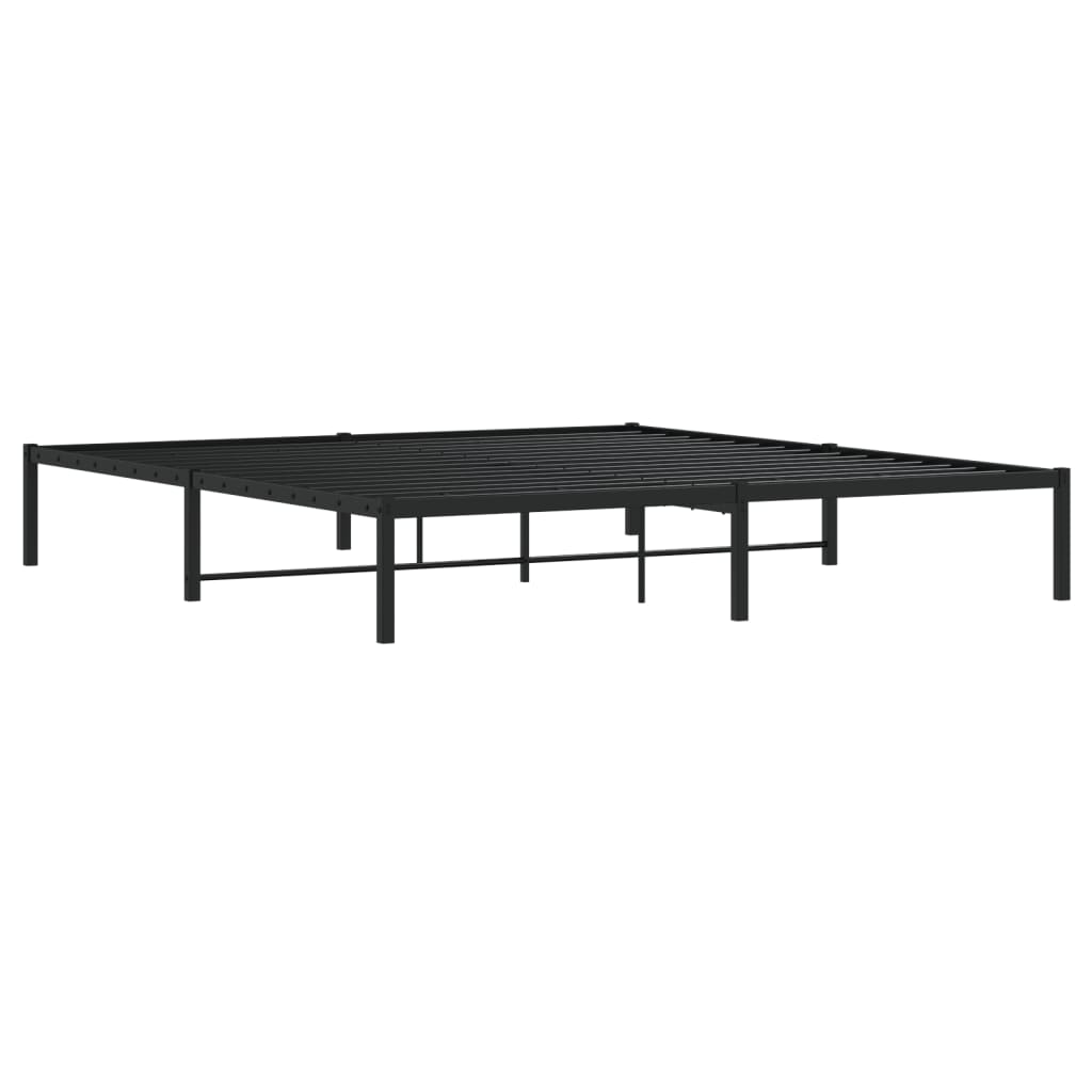 Bettgestell Metall Schwarz 75x190 cm