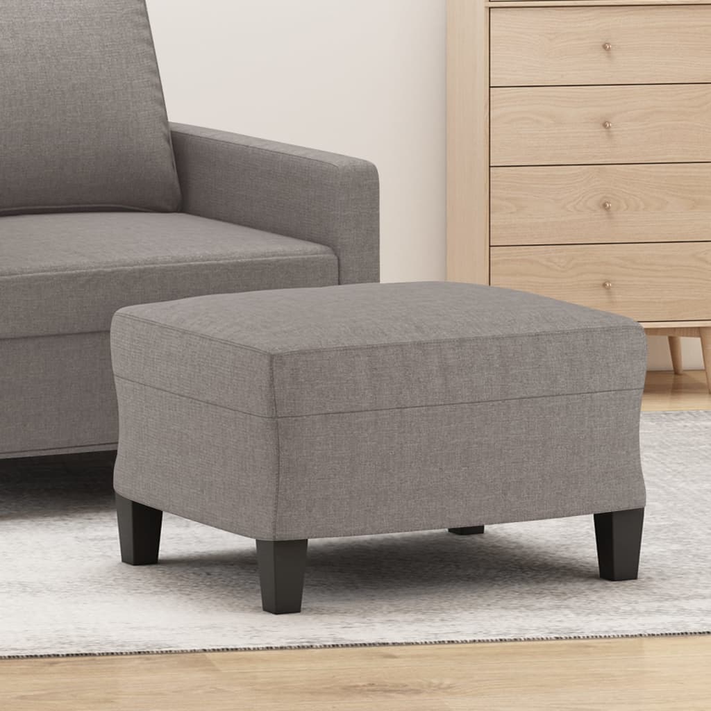Fußhocker Hellgrau 60x50x41 cm Stoff