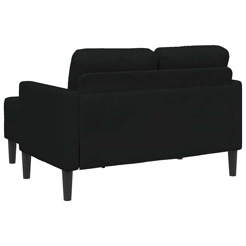 2-Sitzer-Sofa mit Chaiselongue L-Form Hellgrau 125 cm Stoff