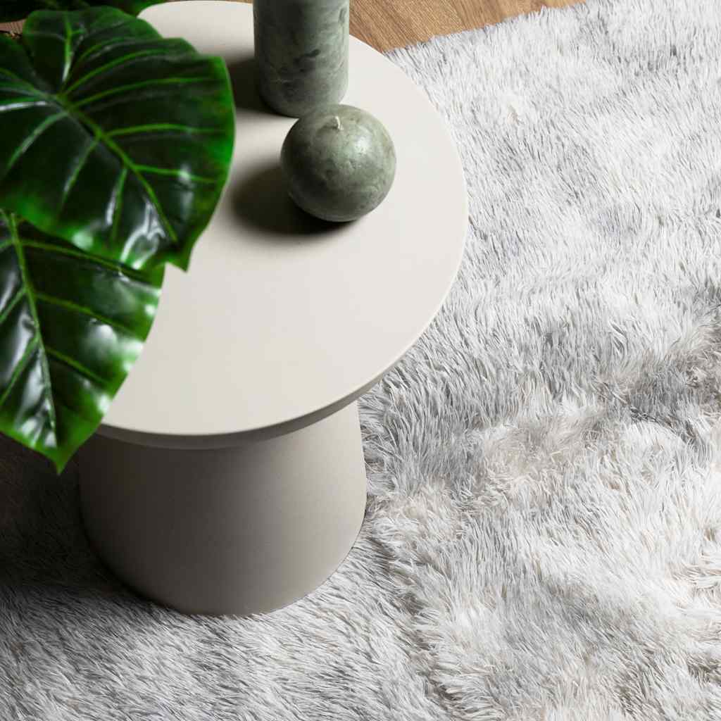 Teppich Shaggy Hochflor NAVARRA Beige 60x100 cm Polyester