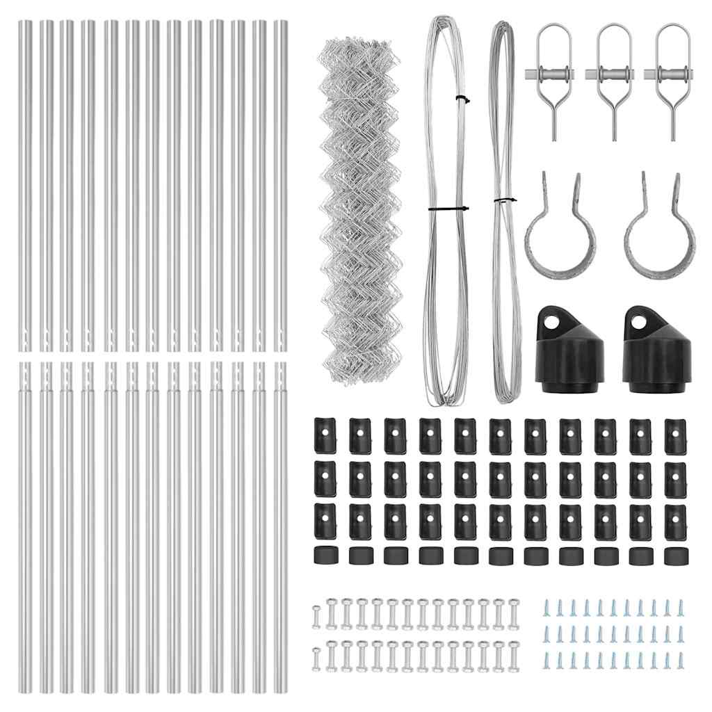 Outdoor Kettenglied-Zaun Erdfixierung 10 x 0,4 m Grün Netz