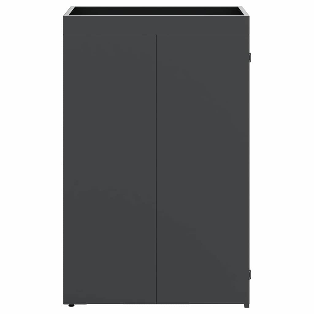 Mülltonnenbox für 2 Tonnen Schwarz 138x79x117 cm Stahl
