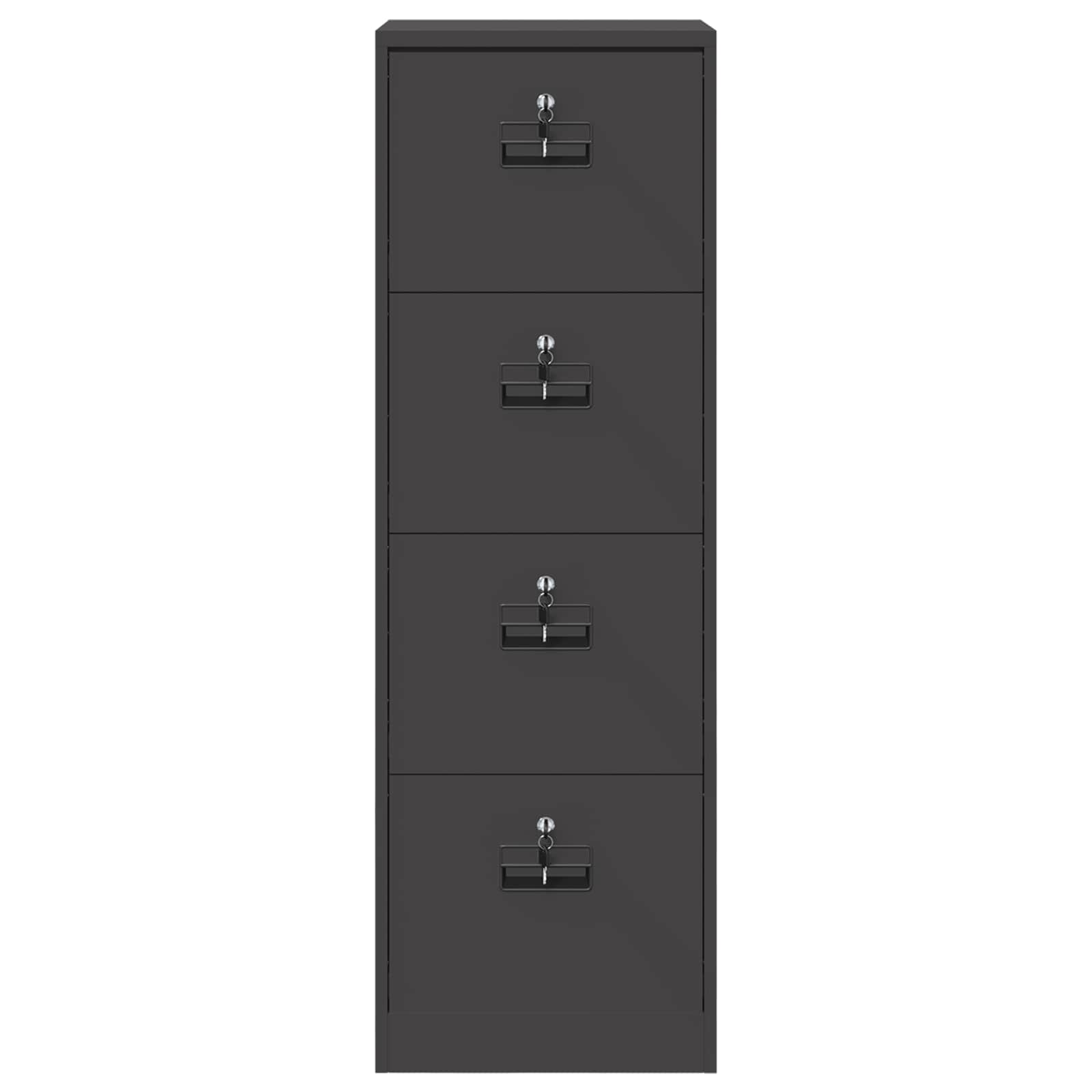 Aktenschrank 2 pcs Schwarz 44 x 50 x 139 cm Kaltgewalzter Stahl
