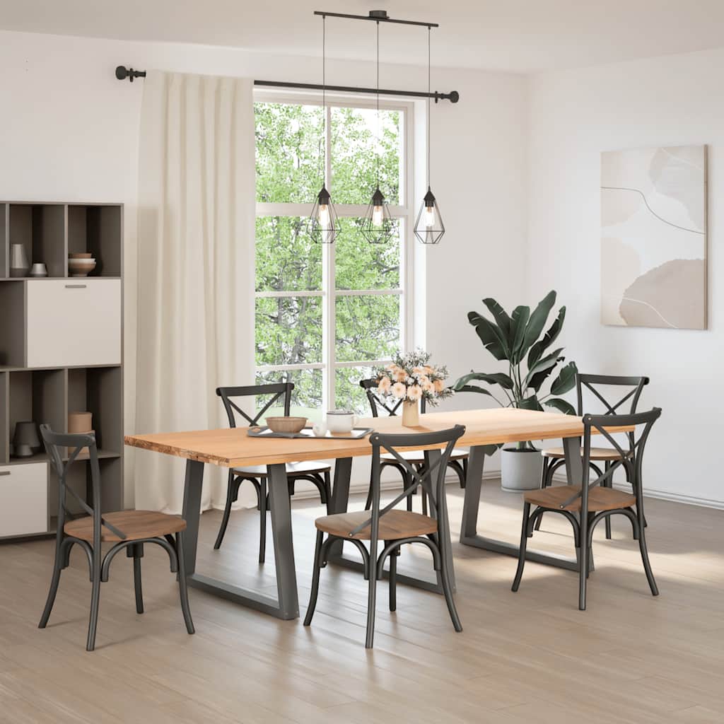 Couchtischbeine V-Form 2 Stück Schwarz 30x(30-31,3) cm Stahl