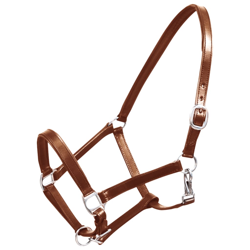 Echtleder Halfter Stallhalfter verstellbar braun Pony