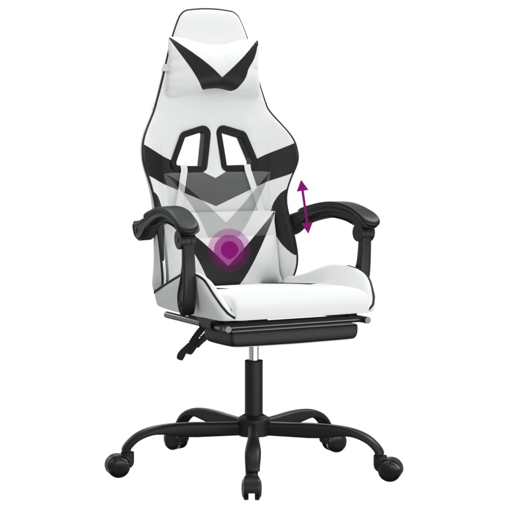 Gaming-Stuhl Drehbar Schwarz und Rot Kunstleder