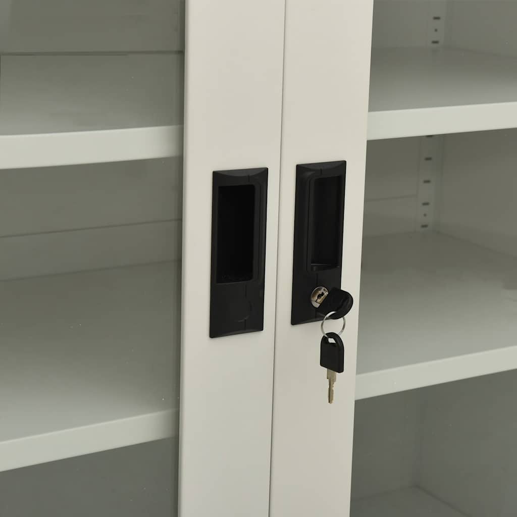 Büroschrank Weiß 90x40x70 cm Stahl