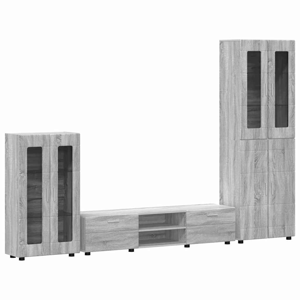 Highboard mit Regal FLORIN Weiß 60 x 35 x 182 cm Holzwerkstoff
