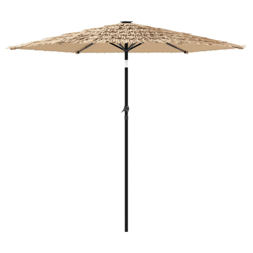 Sonnenschirm mit LED und Stahlmast Braun 248x248x248 cm