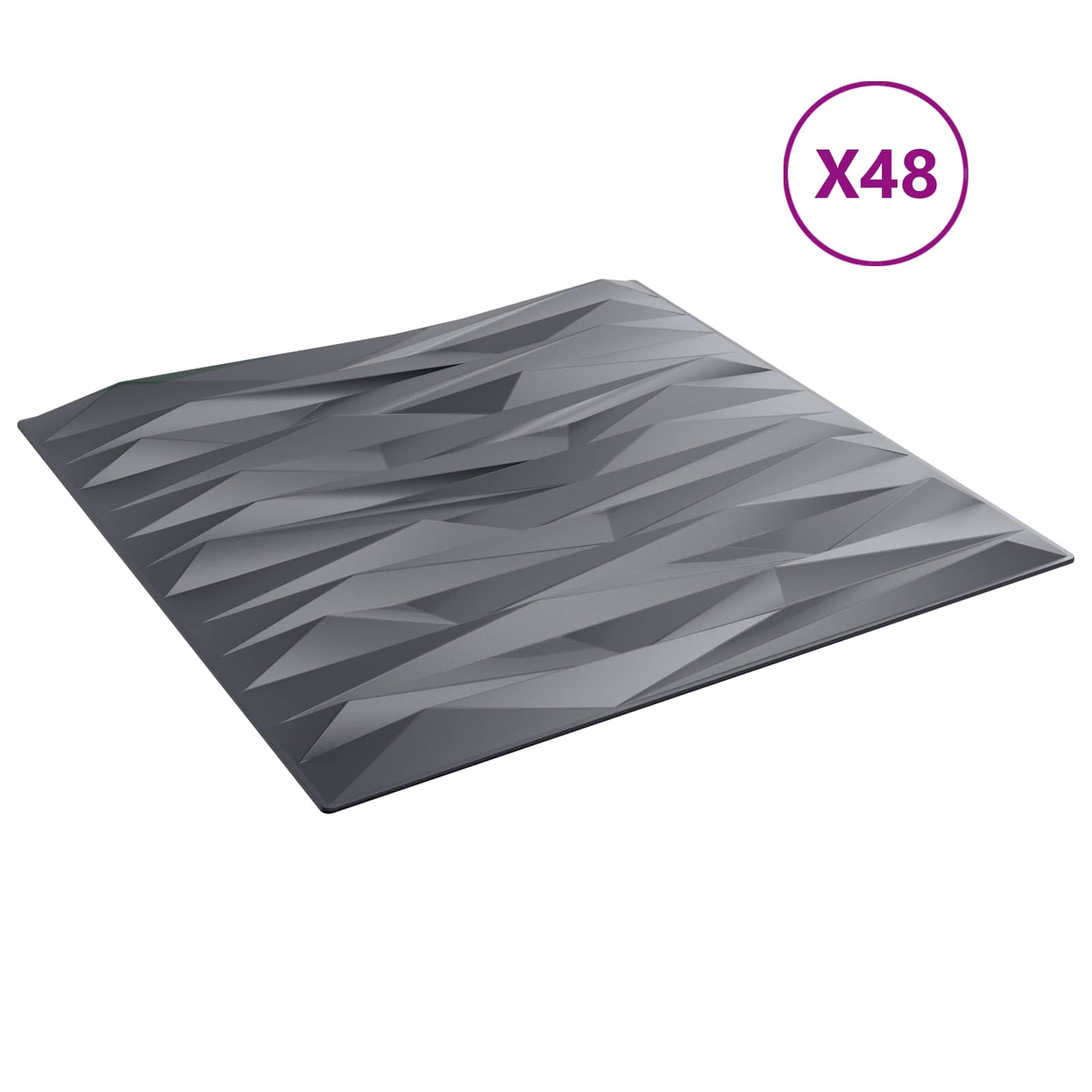 Wandpaneele 12 pcs Diamant Weiß 50 x 50 cm XPS Schaum