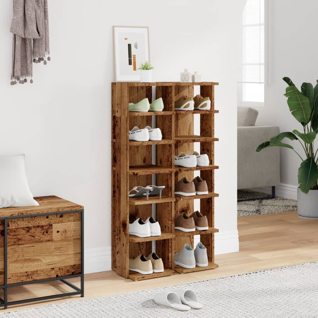 Schuhschrank Weiß 27,5x27x102 cm Holzwerkstoff