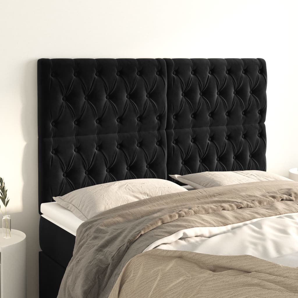 Kopfteil Hellgrau 80x7x118/128 cm Samt