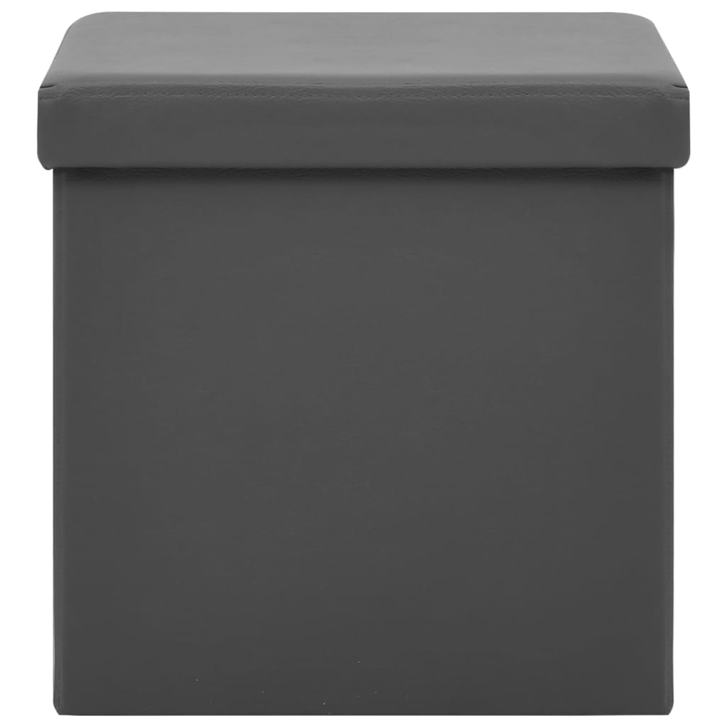 Hocker mit Stauraum Braun PVC