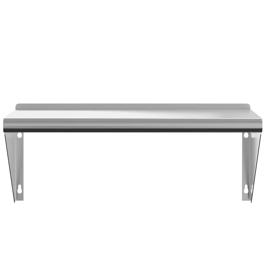 Wandregal 100x45x31 cm Silbern Edelstahl