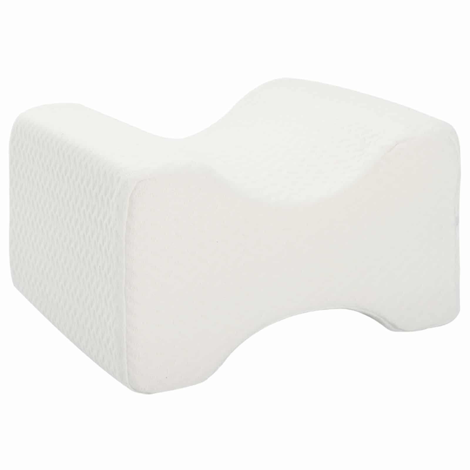 Knee Pillow Weiß Memory-Schaum und Polyester 26 x 21,5 x 15 cm