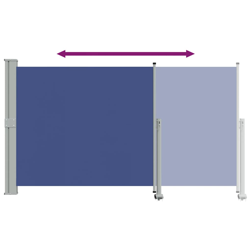 Seitenmarkise 60 x 300 cm 100% Polyester Eisen Stahl