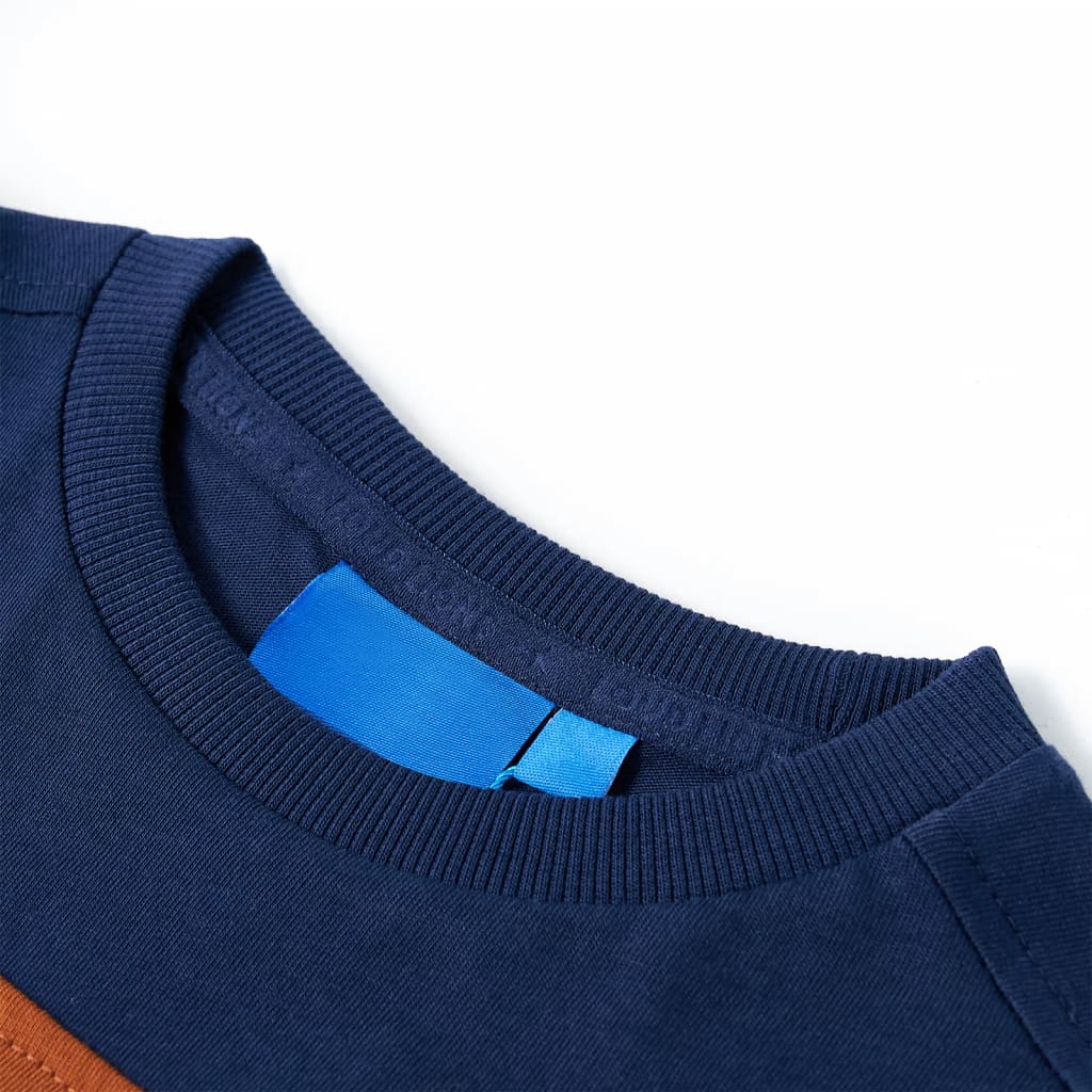 Kinder-Langarmshirt Marineblau 116