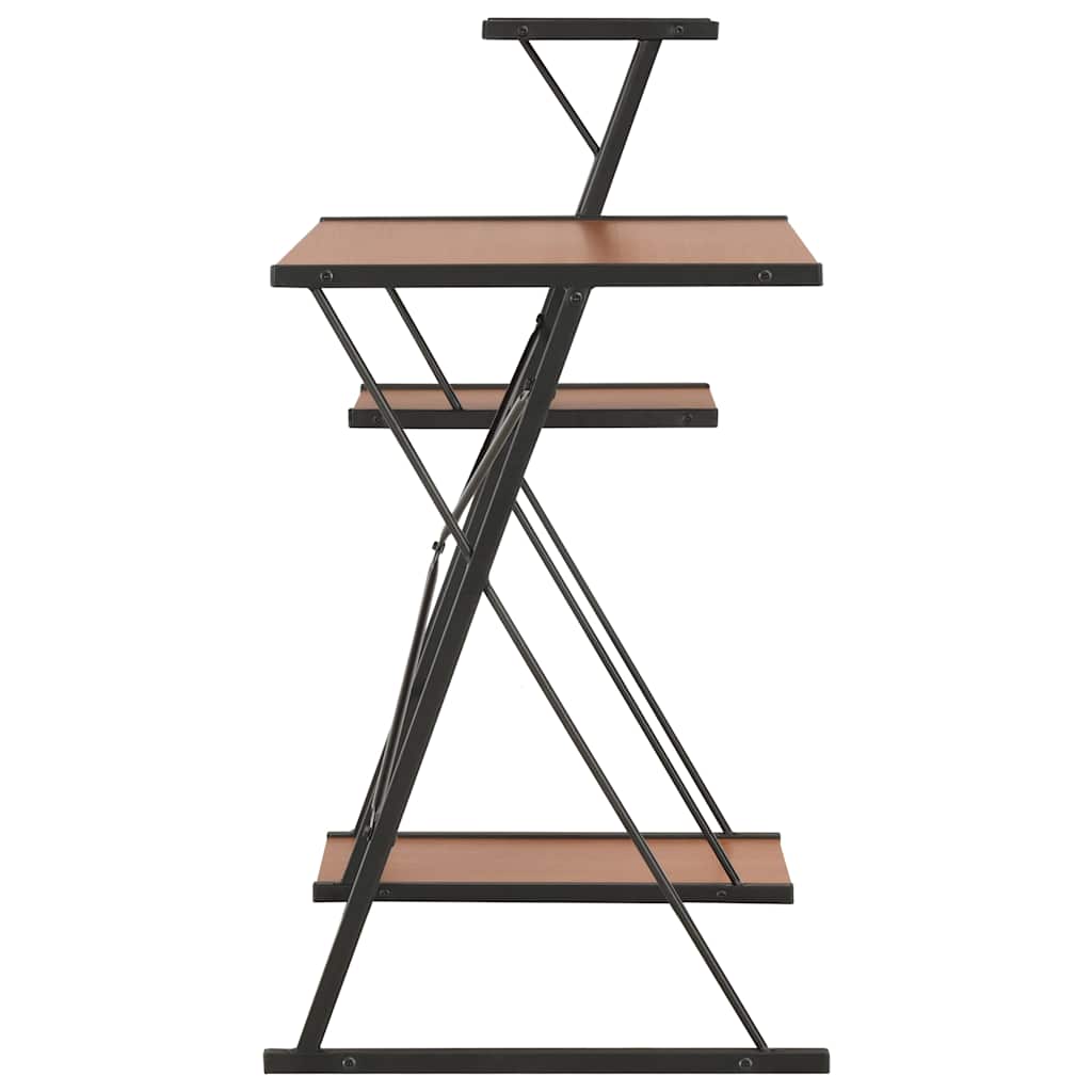 Schreibtisch mit Regal Weiß 116×50×93 cm