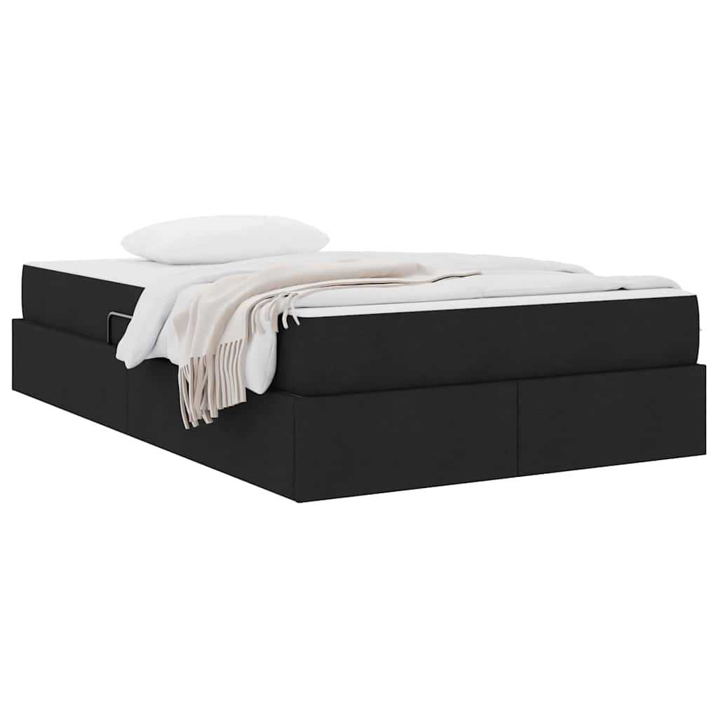 Aufbewahrungsbett mit Matratze Hellgrau 90 x 190 cm Polyester